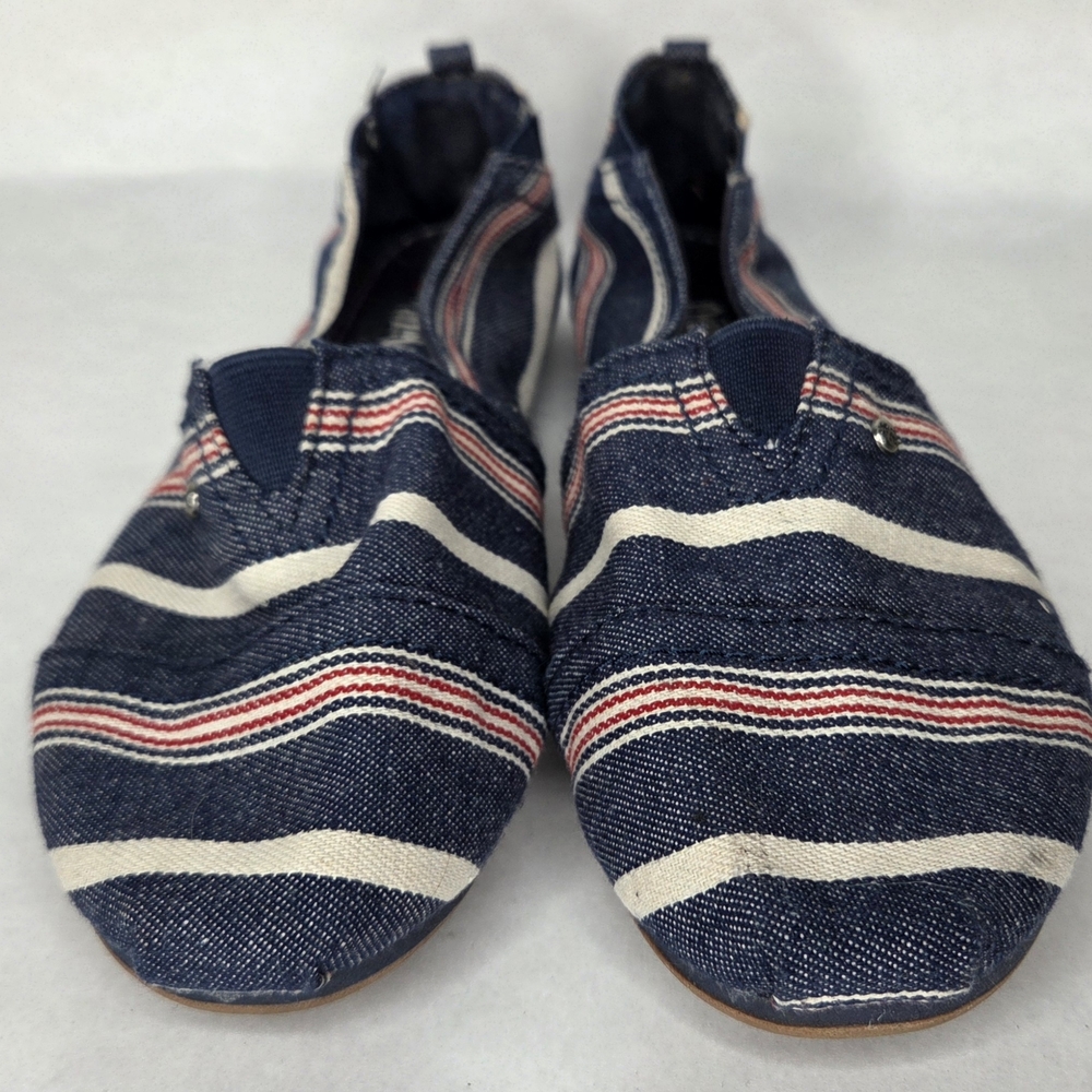 Mad Love Blue Striped Women's Shoes
